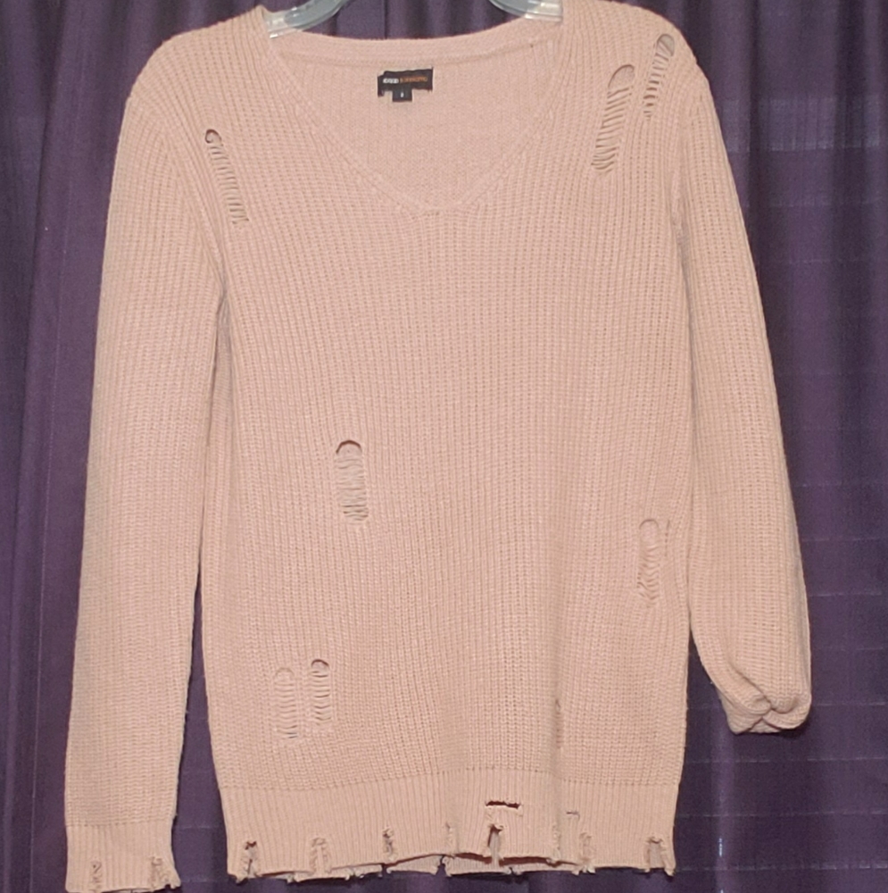 Ripped detail sweater